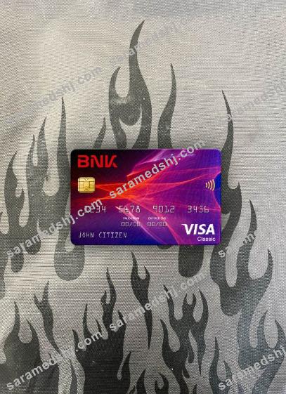 South Korea BNK bank visa classic card photolook front